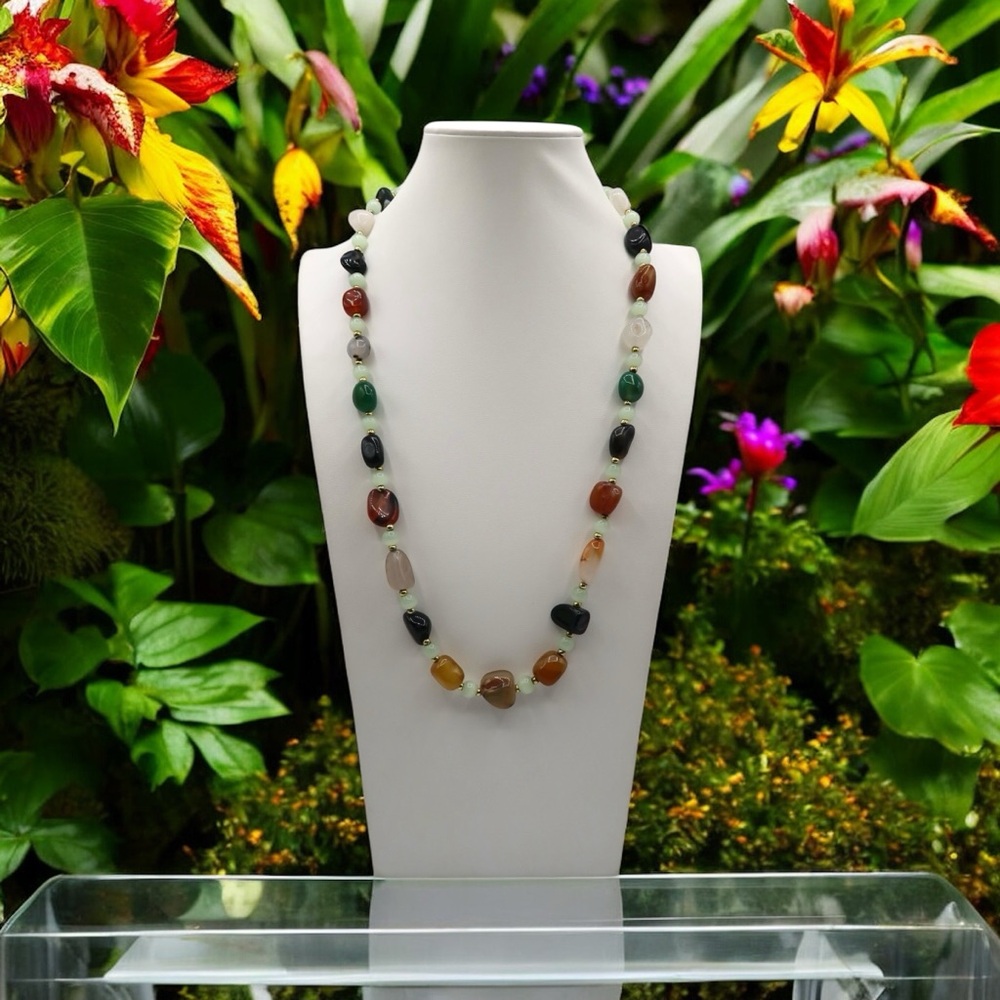 MIXED AGATE ARTISAN NECKLACE